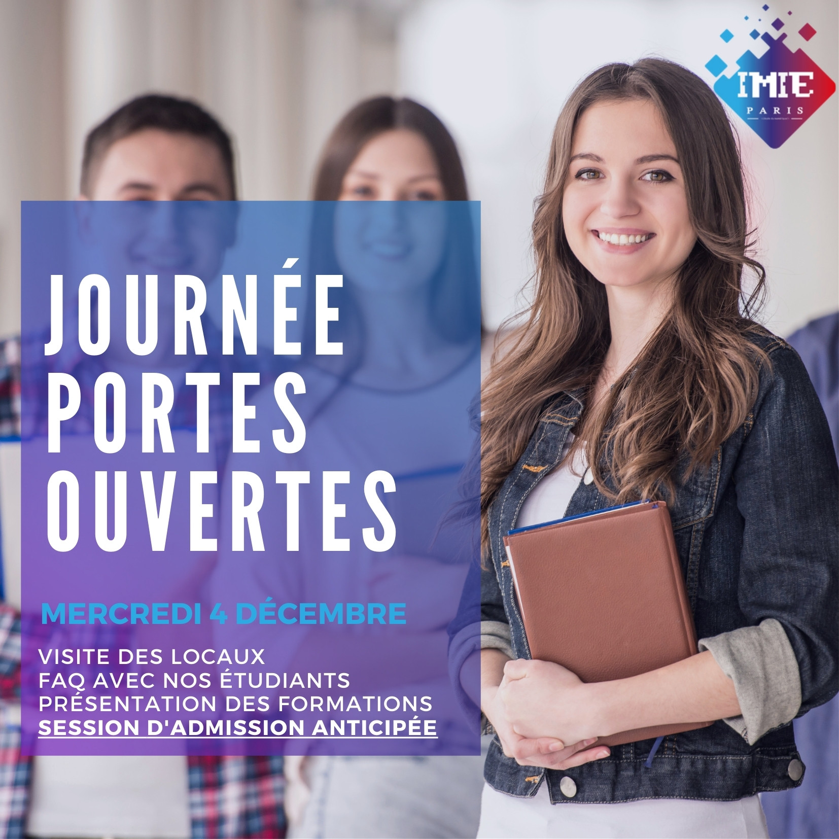image event Journée Portes Ouvertes – Découvrez les Parcours de Réussite en Informatique à IMIE Paris