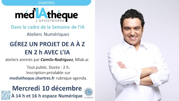 image event Ateliers : Gérez un projet de A à Z avec l'IA